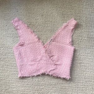 Zara Boucle crop Top